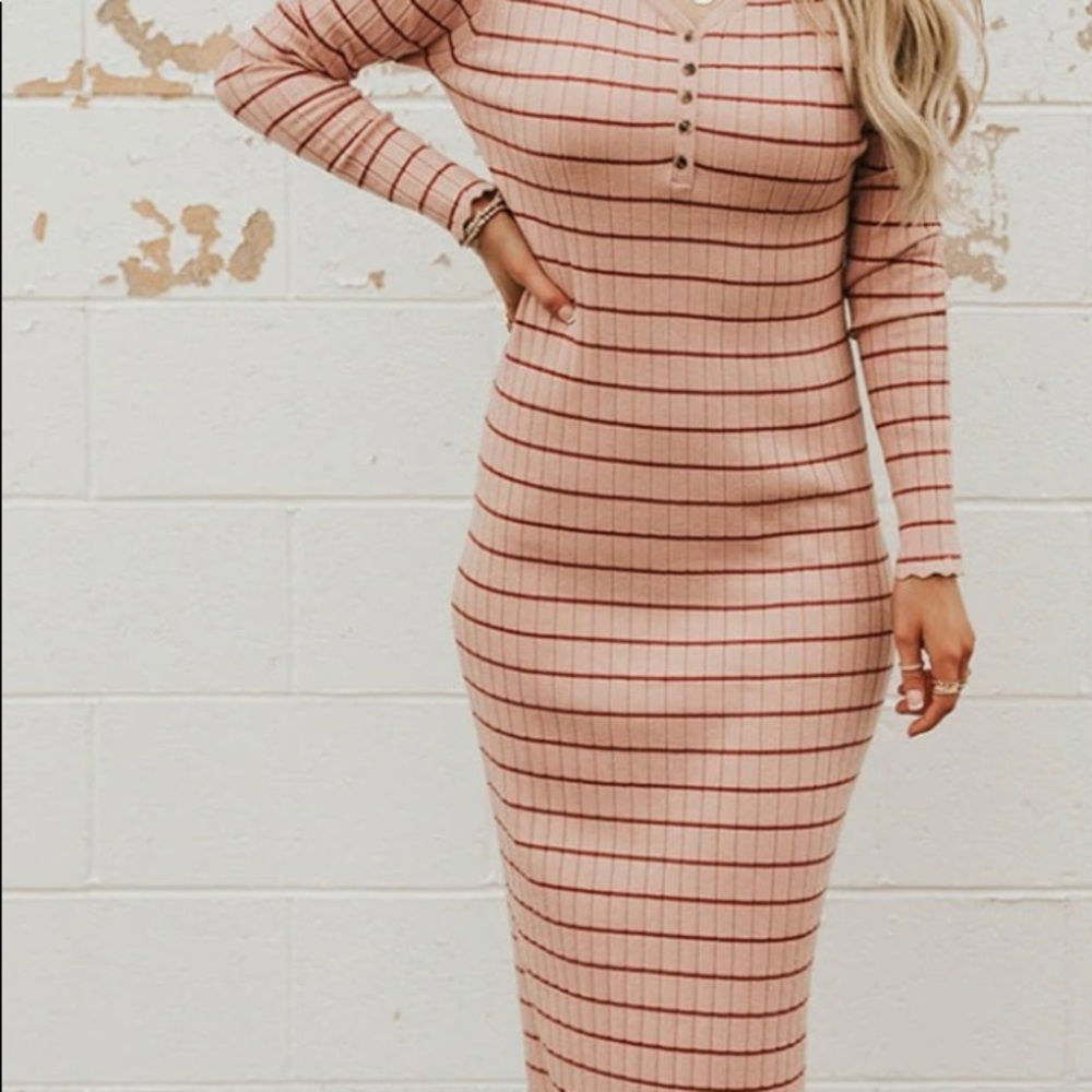 NWT Love Shack Dress-Dusty Pink Size Small